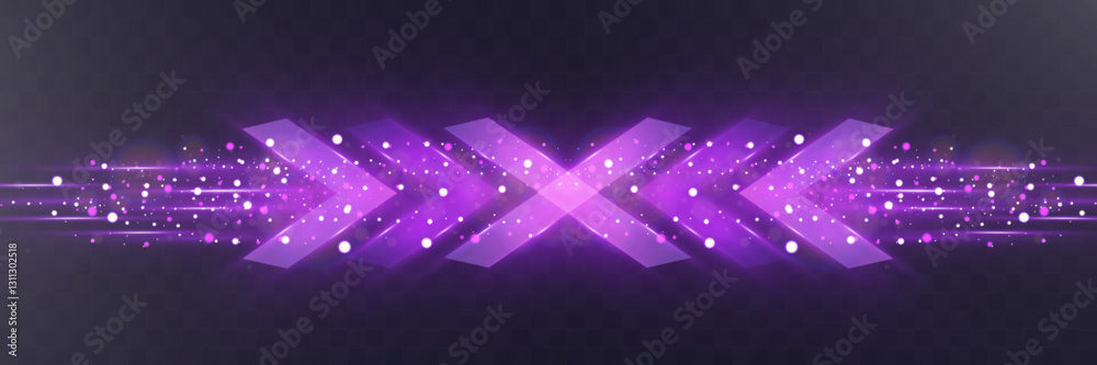 Aufkleber Futuristic speed background with glowing arrows and motion blur. digital abstract technology concept with fast moving elements.
