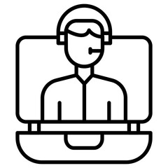 Remote Customer Support Icon