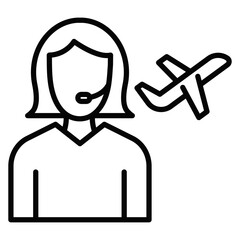 Obraz premium Travel Agent Female Icon