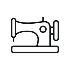 Sewing machine tailor and fashion icon represents efficiency and craftsmanship, perfect for sewing, tailoring, dressmaking, and textile design.