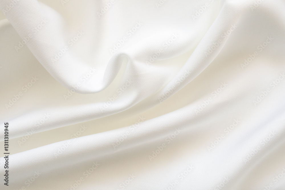 Wall mural abstract white fabric soft wave smooth texture surface background