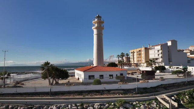Faro de Torrox situado en Malaga, Andalucia, Espa&ntilde;a