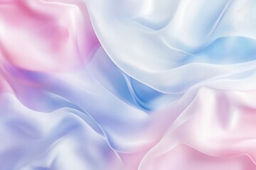 Obraz premium Pastel colored silk fabric flowing and forming smooth elegant waves