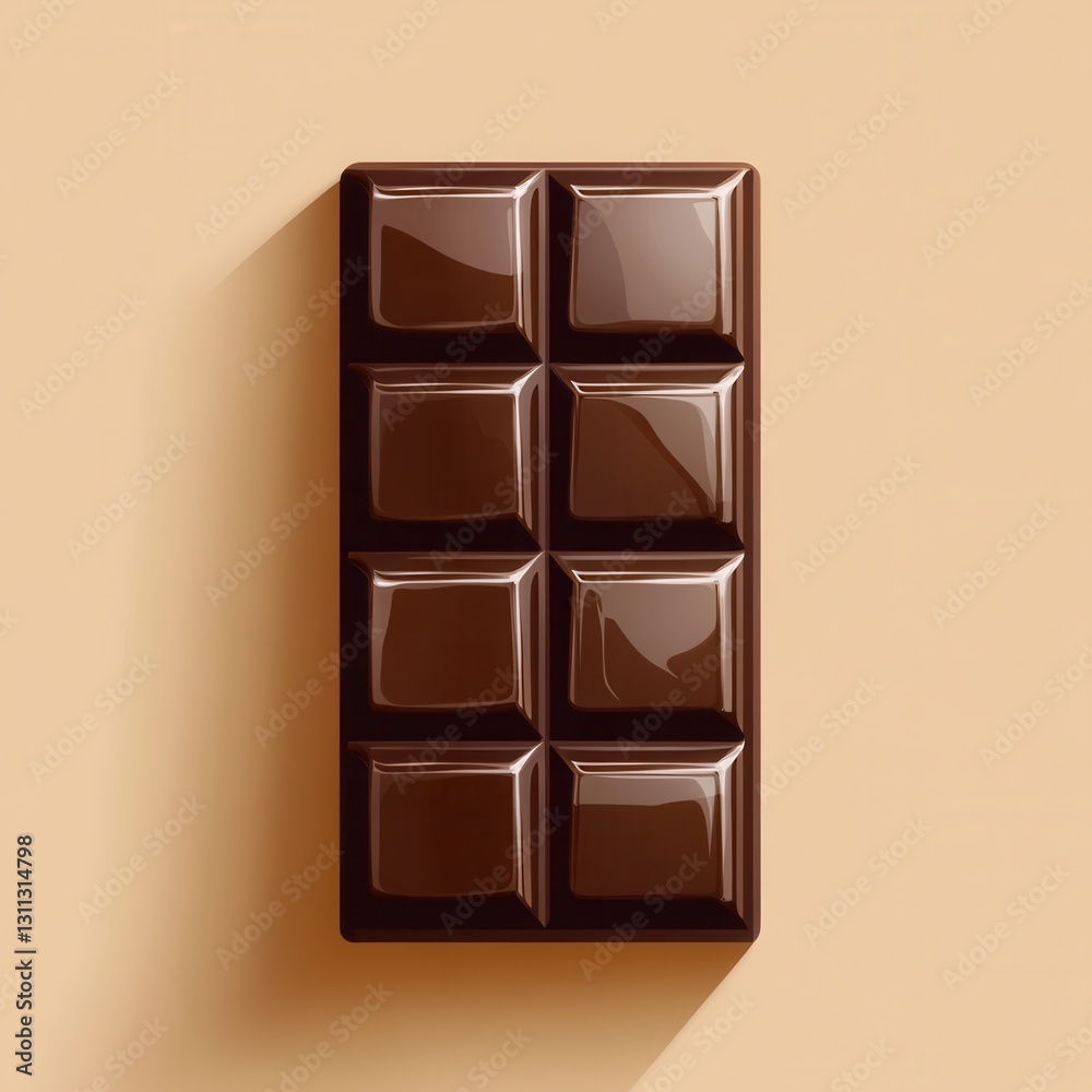 Poster flat chocolate bar logo design featuring rich brown tones with a clean and simple style for branding