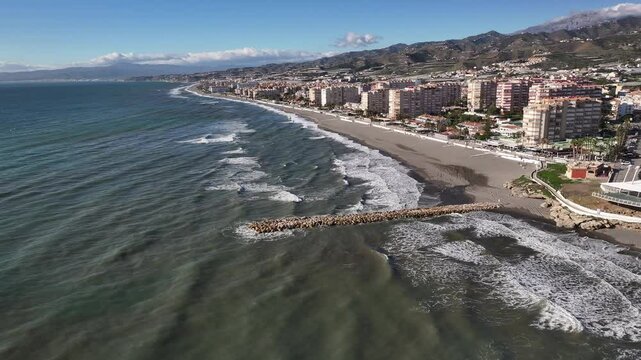 Faro de Torrox situado en Malaga, Andalucia, Espa&ntilde;a