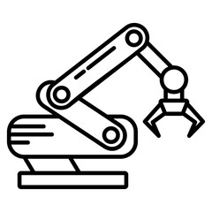 Robotic Arm Outline Icon