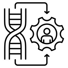 Genetic Outline Icon