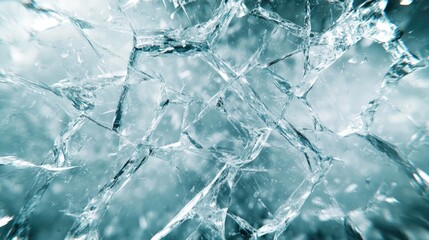 Obraz premium Abstract close up image of a shattered glass surface