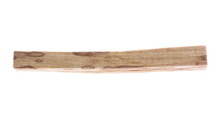 One palo santo stick on white background
