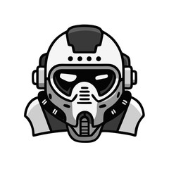 Fototapeta premium Tactical futuristic combat helmet icon