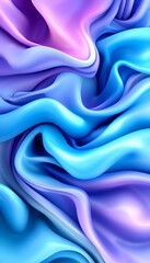 Obraz premium Swirling silk abstract, blue & purple hues, flowing fabric, vibrant background