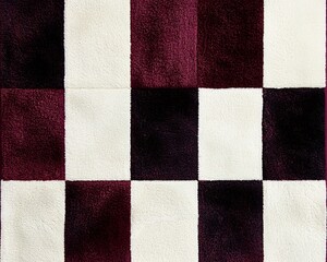 Fototapeta premium Checkered velvet fabric close-up