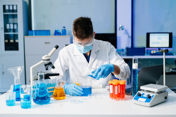 Scientists, beakers, and microscopes in cutting-edge research. Perfect for science and technology projects.