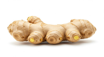 Fresh ginger root isolated on white background  