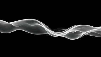 A minimalist abstract pattern of continuous flowing lines in monochrome