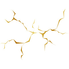 Gold Crack Vector Illustration