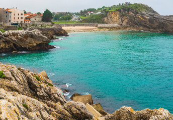 Naklejka premium The wonderful town of Llanes, Asturias Tourism