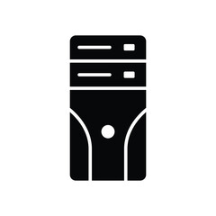 computer tower icon vector design template simple and clean