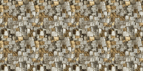 Fototapeta premium silver and white random pattern mosaic tiles