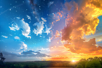 The Compelling Symphony of a Day: Changing Weather and Light Conditions