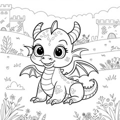 coloring page for kids with animals coloring page line art 