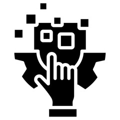 Digital Transformation glyph icon