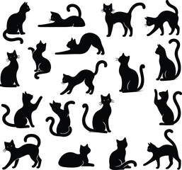 cat vector silhouettes