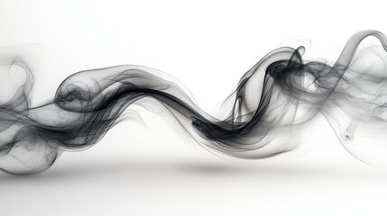 Fototapeta premium Abstract smoke swirls on white background