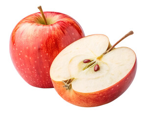 red apple isolated on transparent background png