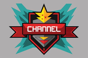 A striking logo design showcases bright colors and modern elements, ideal for a digital channel identity, Placeholder for channel logo