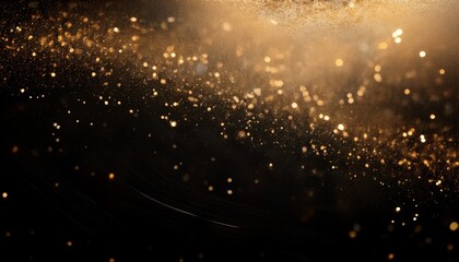 Sparkling Charcoal Gold Gradient. Deep charcoal to muted gold, subtle sparkle. Luxurious, elegant texture. Sophisticated background