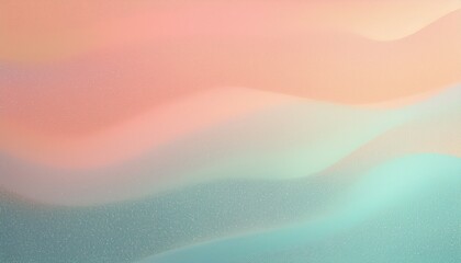 Gentle Pastel Grainy Gradient. Peach, lavender & mint blend. Soft grainy noise texture. Subtle, delicate background