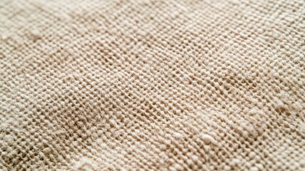 Close-Up Beige Woven Fabric Texture