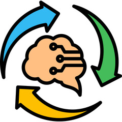 Hyper Automation lineal color icon