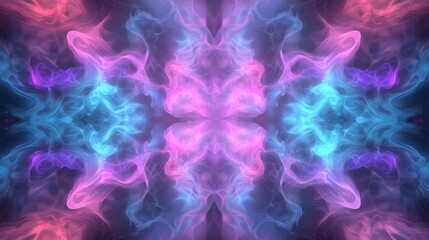 Fototapeta premium Abstract symmetrical smoke patterns