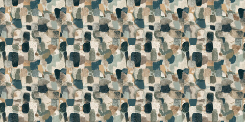 Fototapeta premium hazy sky blue and vanilla cream random pattern mosaic tiles