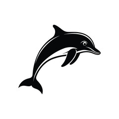 A dolphin silhouette vector illustration