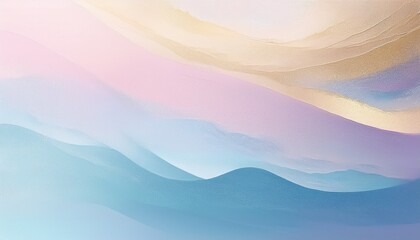 Gentle Pastel Gradient Backdrop. Smooth periwinkle, powder blue & pale gold blend. Soft, calming aesthetic. Serene & subtle background.

