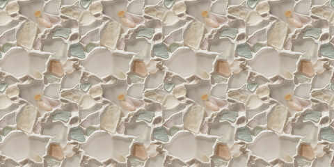 Obraz premium frosted white and soft translucent random pattern mosaic tiles