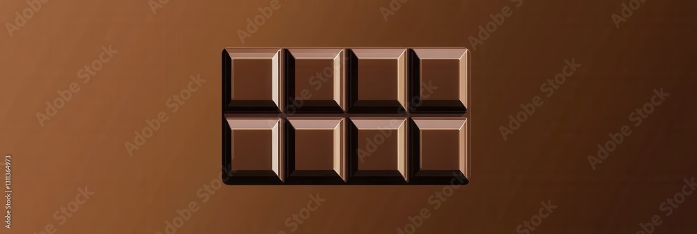 Poster Rich brown chocolate bar logo featuring a clean and simple design suitable for branding and packaging applications