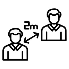 Social Distancing Icon