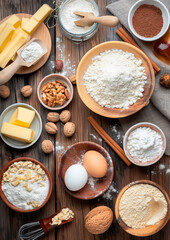 Assorted baking ingredients
