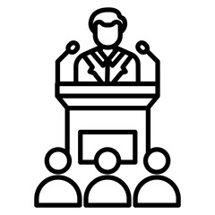 Public Speaking Icon