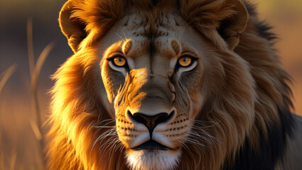 Fototapeta premium Majestic King of the Savanna