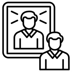 Fototapeta premium Self Reflection Icon