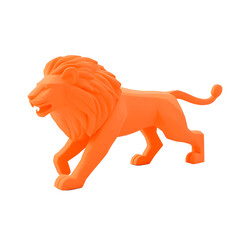 Orange figurine of a lion