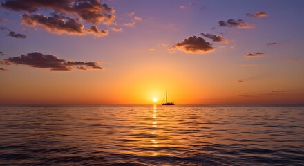 sunset over the sea