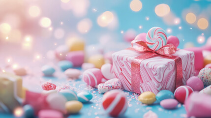 Sweet Indulgence: Delightful Gift Box with candy, for Birthday Celebration or Festive Treat