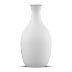A white ceramic vase mockup