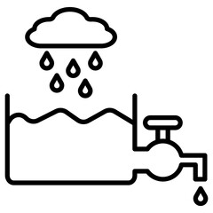 Rainwater Harvesting Icon